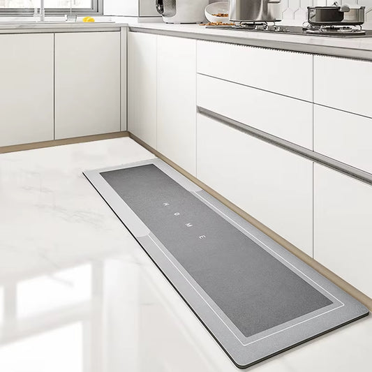 Super Absorbent Kitchen Floor Mat Diatom Mud Pad Bath Pad Anti-Slip Carpet Kitchen Mats Wipeable Wash Long Strip Carpet