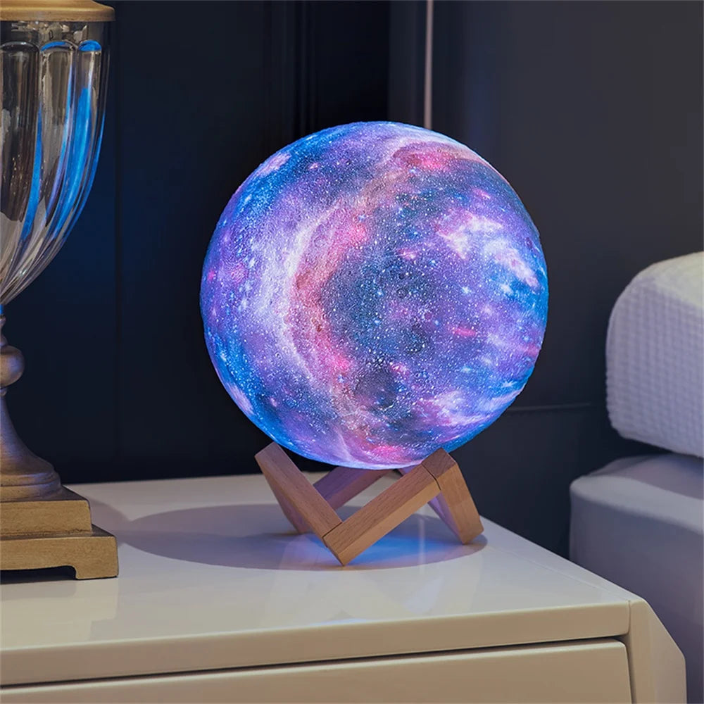 GOODWORLD Moon Lamp, LED 3D Print Moon Night Light, 16 Colors RGB Moon Light with Stand & Remote Control, Remote & Touch Control USB Lamp, for Kids Friends Lover Birthday Gifts, (4/6 In)